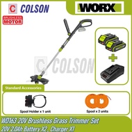 COLSON WORX WD163 20V Brushless Grass Trimmer Set