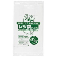 ジャパックス(JAPACK'S) 省資源 レジ袋 45号 (西日本45号) 半透明 100枚入 横44(29.5*マチ14.5)*縦53cm 厚み 0.017mm