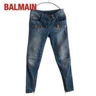 女款BALMAIN PARIS 機車牛仔褲 biker jeans