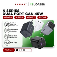 UGREEN Dual Port Type C Charger Head GaN N 45W Samsung Super Fast Charging 2.0 45w