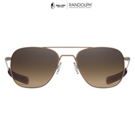 RANDOLPH - Aviator - 22k Satin Chocolate Gold & Cape Sand แว่นตาทรงนักบิน แว่นกันแดด