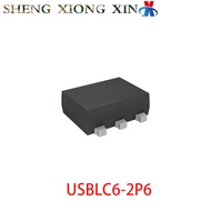 10pcs/lot USBLC6-2P6 SOT666 17V Clamp 5A (8/20µs) Ipp Transient Voltage Suppressors