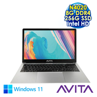 【618限時優惠】AVITA SATUS S102 NE15A1TWC54F-SA 銀 15.6吋筆電 (FHD IPS/Intel N4020/8G DDR4/256G SSD/WIN 11)