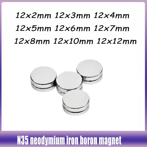 12x2 mm Permanent Round Magnet 12mmx2mm Neodymium Magnet N35 12x2mm Strong Magnetic Magnets 12*2 mm 