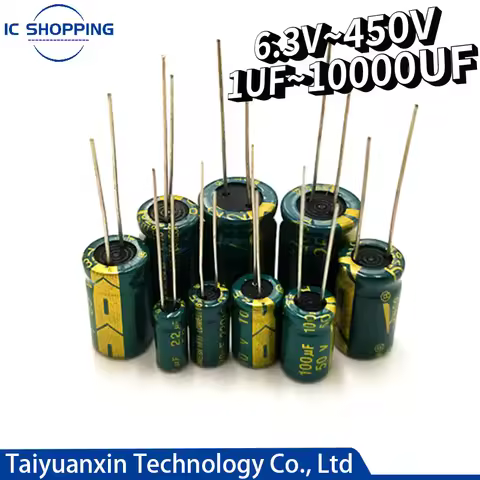 High Frequency Low Resistance Aluminium Capacitor 10V 16V 25V 35V 50V 63V 100V 400V 450V 100 220 330