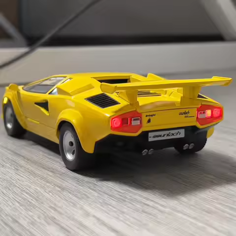 1:24 Countach LP500S Sideswipe Supercar Alloy Metal Diecast Model Car Home Desktop Display Collectio