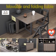 Foldable Table Foldable Future Dining Table With Drawer Kitchen Storage Cabinet Space Saver Household Folding Table With