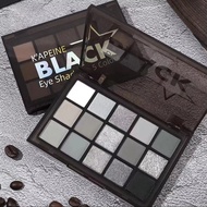 15-Color Punk Glitter Smokey Eyeshadow Palette | Dark Black, Grey & Silver Shades for Dramatic Stage