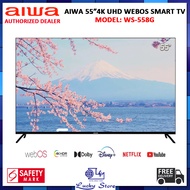 (BULKY) AIWA WS -558G 4K ULTRA HD WEBOS SMART TV, FRAMELESS TV, 3 TICKS, VOICE CONTROL, BLUETOOTH CONNECTIVITY, FREE DELIVERY, WS558G