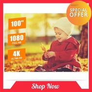 Special Offer 100 Inch Portable Metal Projector Screen Anti-Light Movie Screen 16:9 3D 4K 1080P HD F