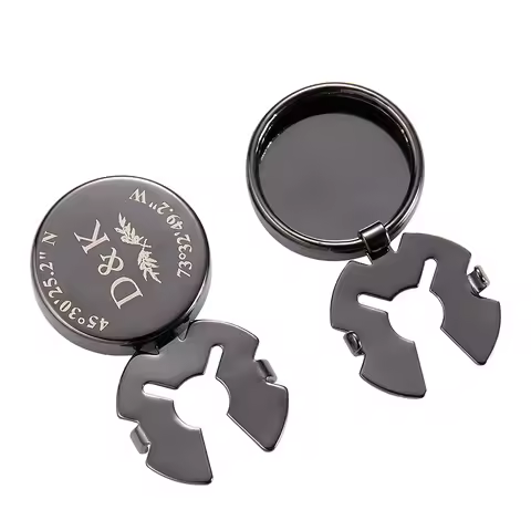 Personalised Mens Cufflinks Wedding Buttons Custom Engraved Logo Suit Shirt Cufflink Round Jewelry G