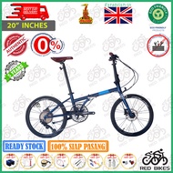 Raleigh Folding Profolds Bike Bicycle 20" Inch With Shimano Deore 11 Speed Gear Group Set / Blue -  (Blue / Silver)