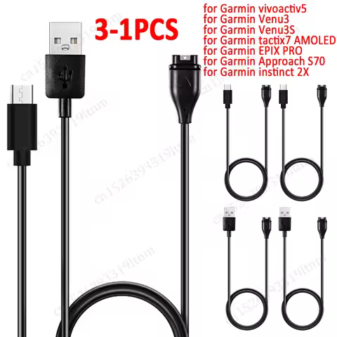 USB Type-C Charging Cable for Garmin Vivoactiv5 Venu3 Venu3S EPIX PRO Instinct 2X Approach S70 Smart