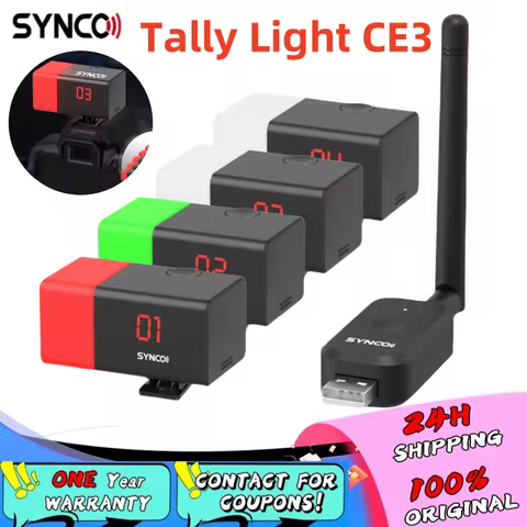 Synco CE3 Wireless Tally Light Signal Light For Camera Broadcast Switcher Live Streaming Transmitter