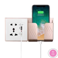 C3S Dual USB Port Wall Socket Charger Adapter Holder Universal Three-pin Plug