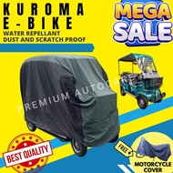 KUROMA EBIKE WITH BACK PASSENGER SEAT COVER HIGH QUALITY WATER REPELLANT AND DUST PROOF BUILT IN BAG