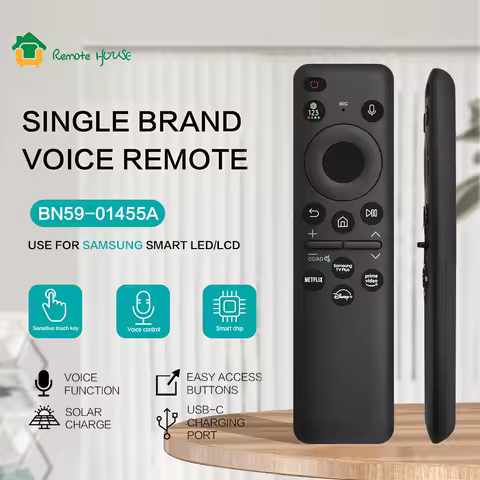 BN59-01455A Voice Smart TV Remote Control Suitable for 2024 Samsung TVs With Solar Charging Compatib