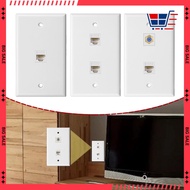Cat6 Keystone Jack Wall Plate Coaxial F Port RJ45 Socket for Network Connection RJ45 Connector RJ45