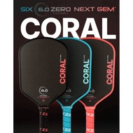 Six Zero Coral 16mm Hybrid Pickleball Paddle