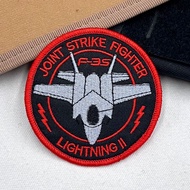 [Custom Velcro patch] AE.F-35 Lightning Joint Fighter Tactical Embroidery 3D  Velcro Patch /Badges/a