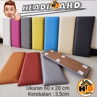 Headboard Pure Linen 60cm x 20cm | Headboard Wallpanel 3D Wall Sticker | Bed Cover Foam Mattress Sticker