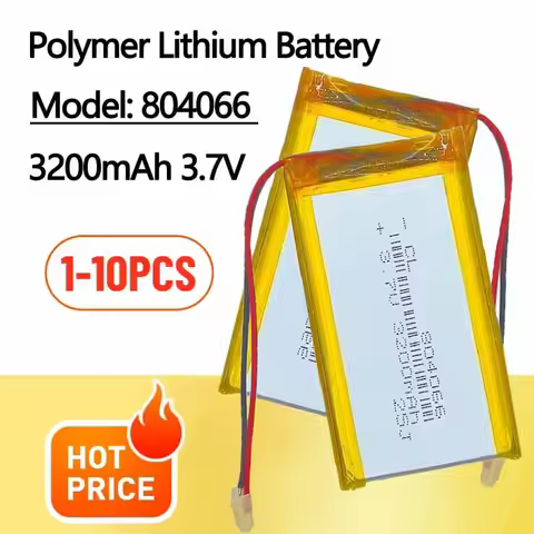 3200mAh 804066 3.7V Rechargeable Polymer Lithium Battery for Tablet Pc Speaker Camera Recorder Bluet