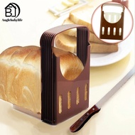 Toast Bread Slicer ABS เครื่องตัดก้อนแบบพับได้ Rack คู่มือการตัด Slicing Tools อุปกรณ์ครัว