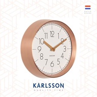荷蘭Karlsson, 銅框凸玻璃掛鐘(白) wall clock convex
