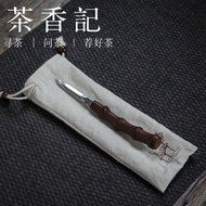 Thước Trà Bằng Thép Không Gỉ Carbonized Bamboo Node Tea Ceremony Accessories Puer Tea Knife Thước Tr