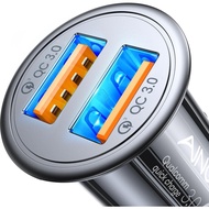 AINOPE QC 3.0 USB Car Charger, 45W Cigarette Lighter USB Charger, Android Fast Car Charger, [Mini an