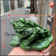 Feng shui 3-legged toad stone statue - Feng shui toad statue holding gold coins and feng shui fortun