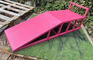 Iron-DIY Car Ramp รองยกล้อยกรถ พื้นเรียบ ยกระดับล้อรถยนต์ ก35xส25xย120 ซม. ramp รองยกล้อ บันไดยกรถยน