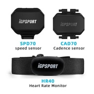 IGPSPORT SPD70 CAD70 Speed Sensor Dual Mode Support Bike Cadence HR40 HR70 Heart Rate Monitor For BS