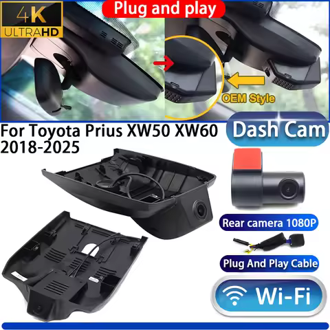 HighCity For Toyota Prius XW50 XW60 2018-2025 Dash Cam Camera DVR 4K UHD 2160P Night Vision Wifi Plu