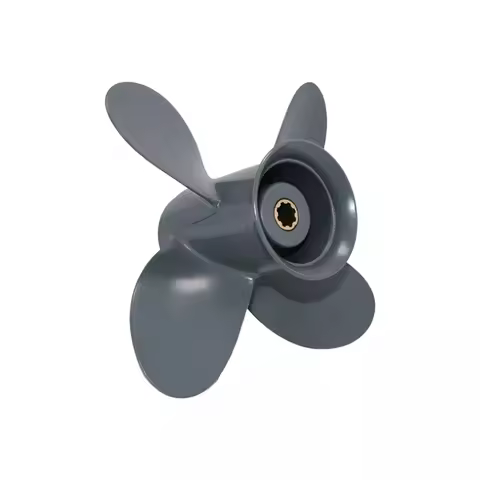 NEW-Boat Outboard Propeller 9 1/4X11 58134-ZV4-011AH For Honda Aluminum 8HP-20HP 8 Tooth 4 Blades