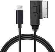 AMI MMI Aux Cable for iPhone 14 13 12 11 XS XR X 8 7 6,Car Aux Interface Dongle Compatible with Audi