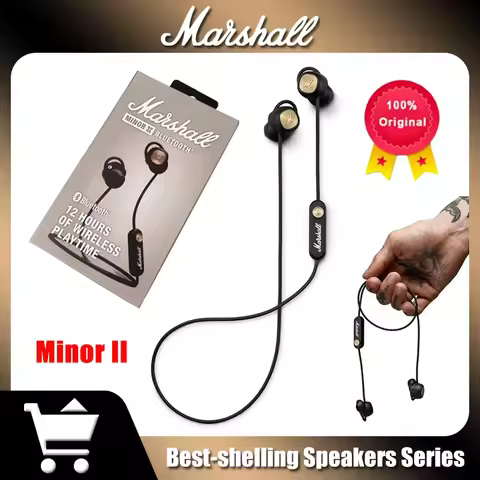 Minor II MARSHALL Bluetooth in Ear Sports Headphones with Neck Hanging and Anti Drop Features