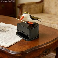 LOOKSHOW Cute Bird Shape Toothpick Dispenser Press Type Automatic Pop Up Toothpick Holder Kitchen Ta