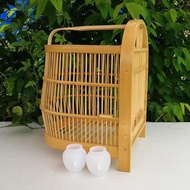 Bamboo Chicken Cage Bamboo Bird Cage Bird Cage Full Set Accessories Bamboo Chicken Bird Cage Encrypt