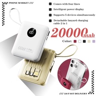 【SG Stock✔】20000mAh 4-in-1 Power Bank Portable Power Bank【With cable】66W Fast Charging Source power 