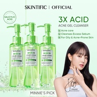 SKINTIFIC 3X Acid Acne Gel Cleanser Face Wash Salicylic Acid Oil Control pencuci muka Oil Cleanser f