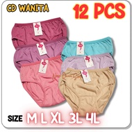 KATUN 12 PCS cd panties cool cottonWanita Wanita ANDINPOLOS size ML XL 3L 4L Soft Silk Teenagers Com