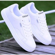 White men's sneakers, casual unisex sneakers