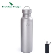 Boundless Voyage Outdoor Camping Cycling Hiking Titanium Sports Bottle Water Bottle With Titanium Li