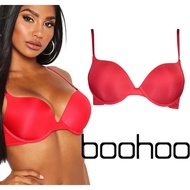 Boohoo brand jumbo Bra color Red plain and nude size 32DD 32E 32F 34DD 34E 34F 36DD 36E 36F 38DD 38E