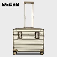 鋁鎂合金拉桿箱18寸登機箱20寸機長行李箱上翻蓋攝影箱金屬旅行箱