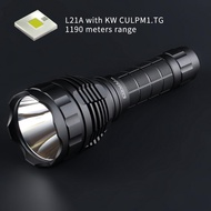 Đèn Pin Convoy L21A KW CULPM1.TG Hiệu Suất Cao 96% 1190m 8A Đèn Pin LED Chống Nước Cho Cắm Trại Leo