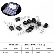 Transistor TO-92 Assortment Kit Transistors S9012 S9013 S9014 S8050 S8550 2N2222 A42 A92 A1015 C1815