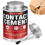 Contact Cement Adhesive 4.16 oz - High Strength Neoprene Contact Cement with Brush Heat-Resistant Ce