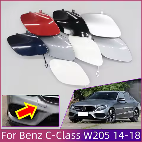 For Mercedes Benz C W205 2015-2018 C180 C200 C220 C250 C300 C63 AMG Front Rear Bumper Tow Hook Cover